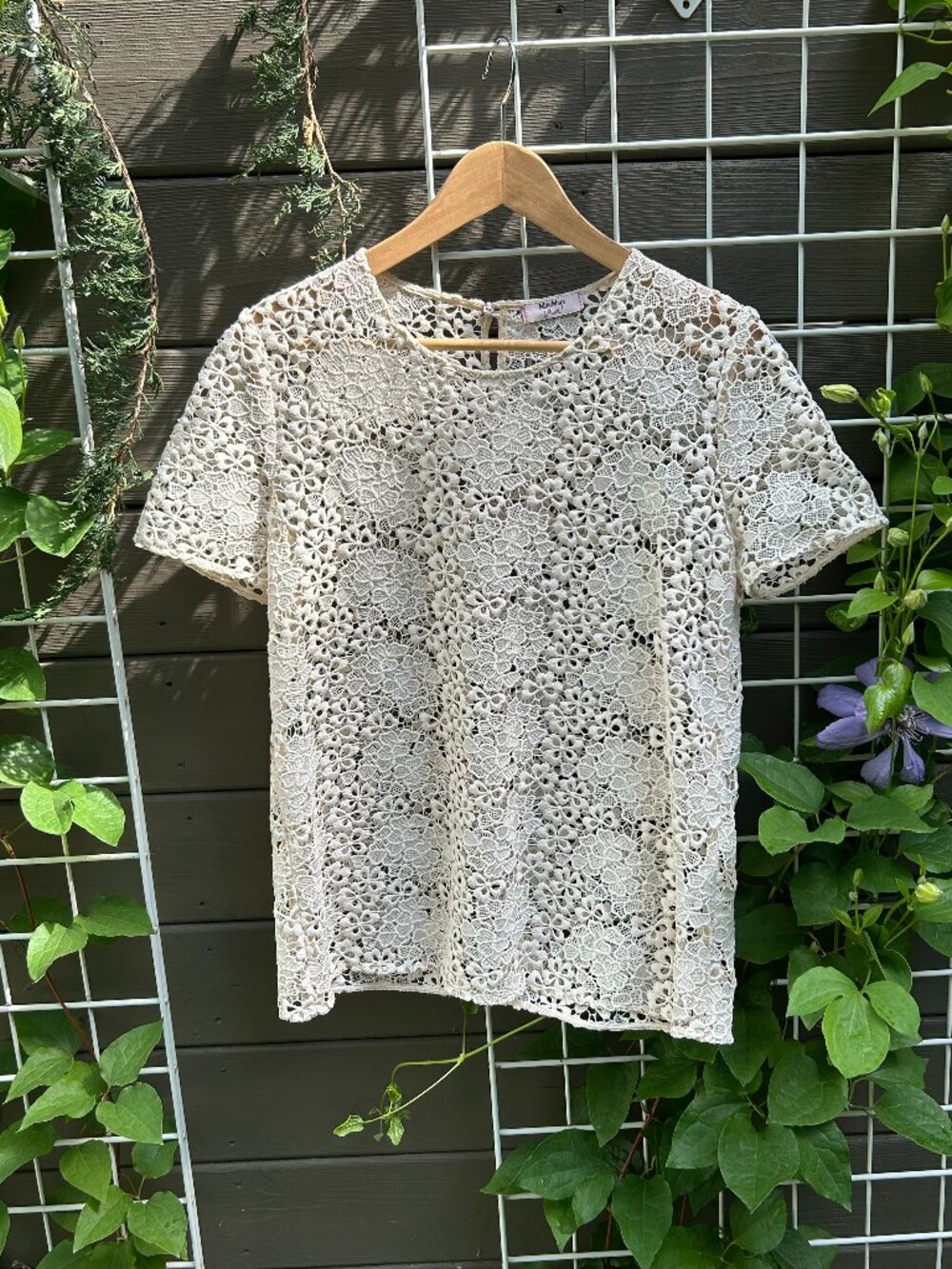 MaxMara Cream Lace Top Size 44